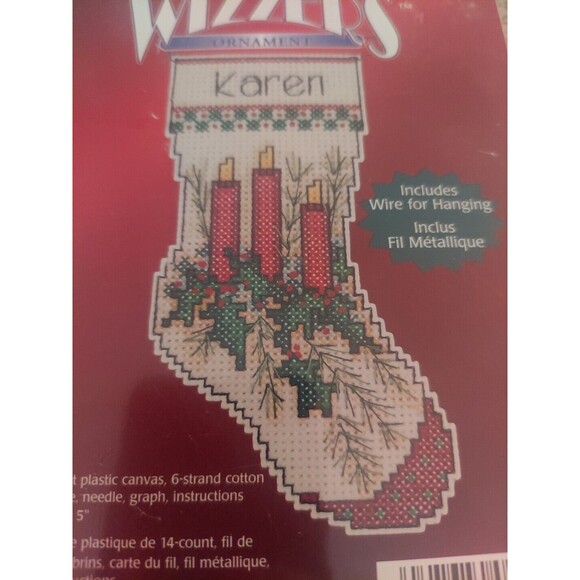 Janlynn Wizzers Ornament Counted Cross Stitch Holiday Candle Christmas 14 Count - Picture 3 of 3